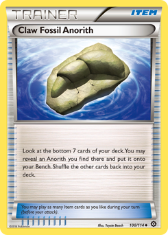 Claw Fossil Anorith #100/114 Uncommon (Reverse Holofoil) / Steam Siege