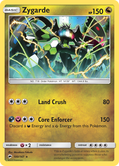 Zygarde #100/147 Holo Rare (Reverse Holofoil) / Burning Shadows