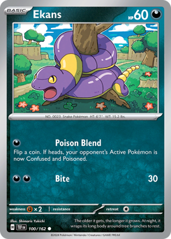 Ekans #100/162 Common (Reverse Holofoil) / Temporal Forces