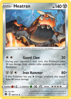 Heatran #100/172 Rare (Normal) / Brilliant Stars