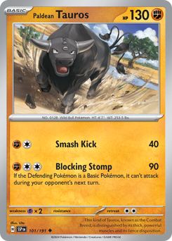 Paldean Tauros #101/191 Uncommon (Reverse Holofoil) / Surging Sparks