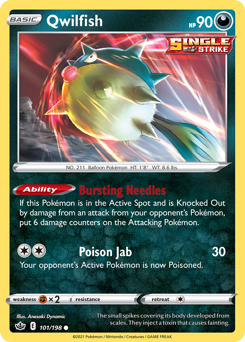 Qwilfish #101/198 Common (Reverse Holofoil) / Chilling Reign