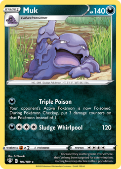 Muk #101/189 Rare (Reverse Holofoil) / Darkness Ablaze