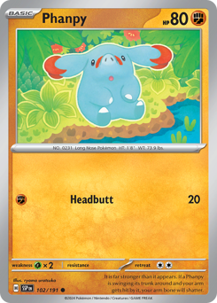 Phanpy #102/191 Common / Surging Sparks