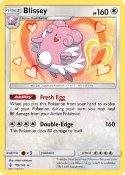 Blissey #102/145 Holo Rare (Reverse Holofoil) / Guardians Rising