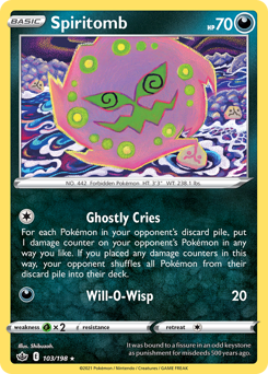 Spiritomb #103/198 Rare (Reverse Holofoil) / Chilling Reign