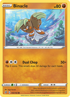 Binacle #103/192 Common (Reverse Holofoil) / Rebel Clash