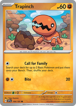 Trapinch #104/191 Common (Reverse Holofoil) / Surging Sparks