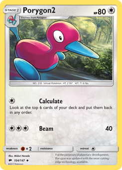 Porygon2 #104/147 Uncommon (Reverse Holofoil) / Burning Shadows