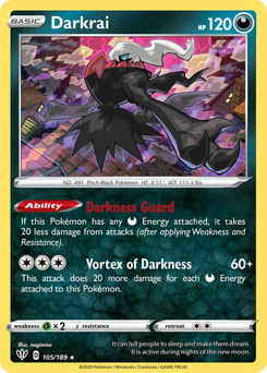 Darkrai #105/189 Holo Rare (Holofoil) / Darkness Ablaze