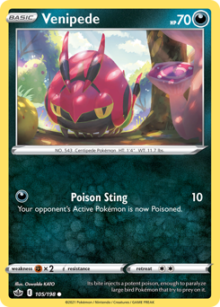 Venipede #105/198 Common / Chilling Reign