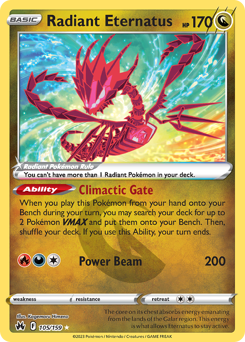 Radiant Eternatus #105/159 Radiant Rare (Holofoil) / Crown Zenith