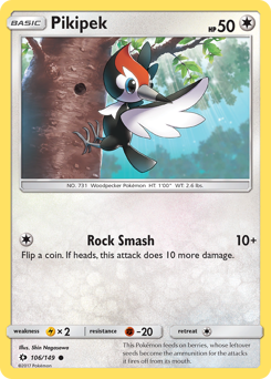 Pikipek #106/149 Common (Reverse Holofoil) / Sun & Moon