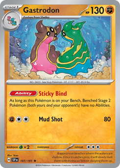 Gastrodon #107/191 Rare (Reverse Holofoil) / Surging Sparks