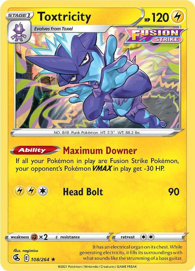 Toxtricity #108/264 Holo Rare (Holofoil) / Fusion Strike