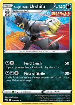 Single Strike Urshifu #108/198 Holo Rare (Holofoil) / Chilling Reign