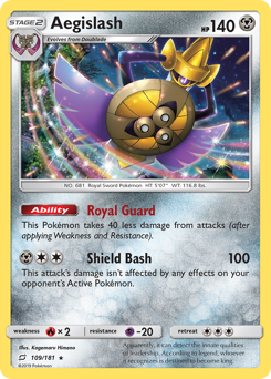 Aegislash #109/181 Holo Rare (Reverse Holofoil) / Team Up