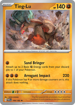 Ting-Lu #109/182 Rare (Holofoil) / Paradox Rift