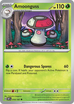 Amoonguss #010/197 Uncommon (Reverse Holofoil) / Obsidian Flames