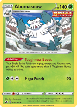Abomasnow #010/198 Rare (Reverse Holofoil) / Chilling Reign