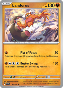 Landorus #110/191 Rare (Holofoil) / Surging Sparks