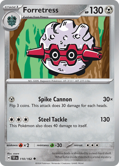 Forretress #110/162 Uncommon (Reverse Holofoil) / Temporal Forces