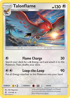 Talonflame #111/145 Rare (Reverse Holofoil) / Guardians Rising