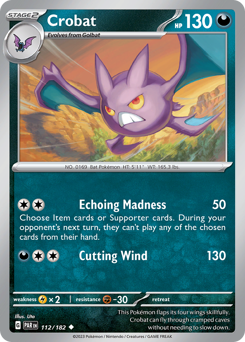 Crobat #112/182 Uncommon (Reverse Holofoil) / Paradox Rift