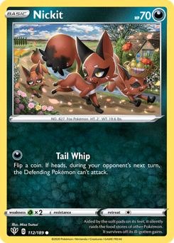 Nickit #112/189 Common (Reverse Holofoil) / Darkness Ablaze