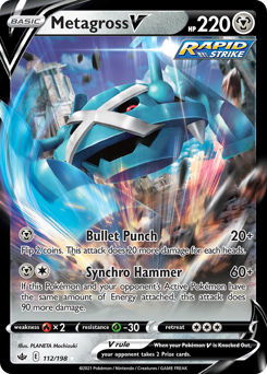 Metagross V #112/198 Ultra Rare (Holofoil) / Chilling Reign