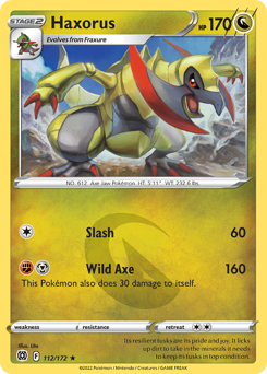 Haxorus #112/172 Rare (Reverse Holofoil) / Brilliant Stars