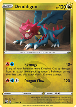 Druddigon #113/172 Rare (Normal) / Brilliant Stars