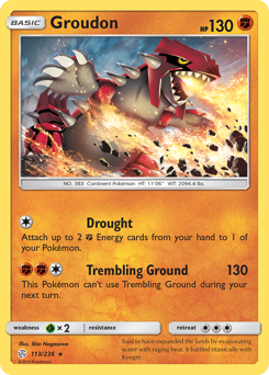 Groudon #113/236 Rare (Reverse Holofoil) / Cosmic Eclipse