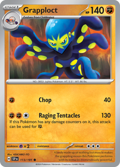 Grapploct #113/191 Common (Reverse Holofoil) / Surging Sparks