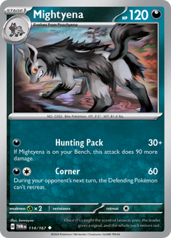 Mightyena #114/167 Uncommon / Twilight Masquerade