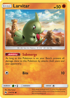 Larvitar #114/214 Common / Lost Thunder