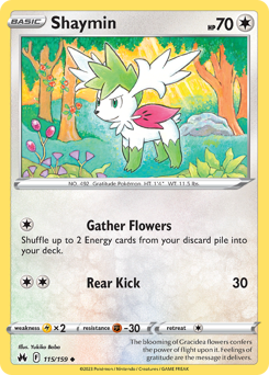 Shaymin #115/159 Uncommon / Crown Zenith