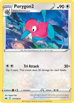 Porygon2 #117/198 Uncommon (Reverse Holofoil) / Chilling Reign