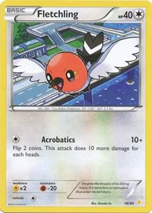 Fletchling #16/30 Common / XY Trainer Kit : Pikachu Libre & Suicune