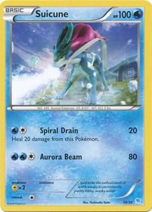 Suicune #14/30 Common (Non Holo) / XY Trainer Kit : Pikachu Libre & Suicune