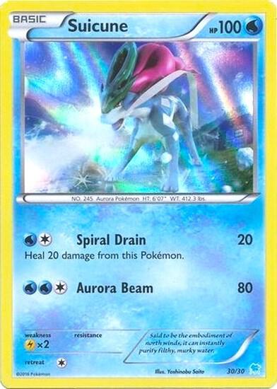 Suicune #30/30 Common (Holofoil) / XY Trainer Kit : Pikachu Libre & Suicune