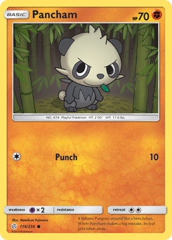 Pancham #119/236 Common (Reverse Holofoil) / Cosmic Eclipse