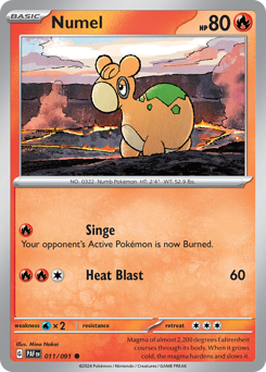 Numel #11/91 Common (Reverse Holofoil) / Paldean Fates