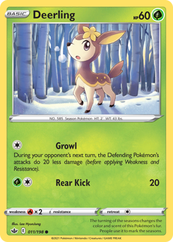 Deerling #011/198 Common (Reverse Holofoil) / Chilling Reign