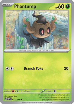Phantump #011/197 Common (Reverse Holofoil) / Obsidian Flames