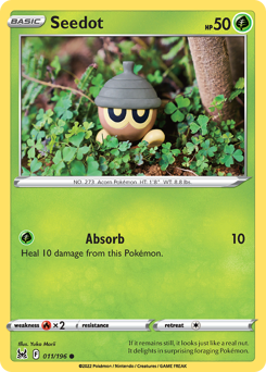 Seedot #011/196 Common (Reverse Holofoil) / Lost Origin