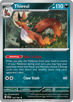 Thievul #120/182 Rare (Holofoil) / Paradox Rift