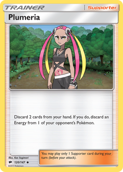 Plumeria #120/147 Uncommon (Reverse Holofoil) / Burning Shadows