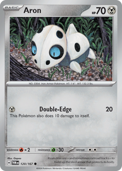 Aron #120/167 Common (Reverse Holofoil) / Twilight Masquerade