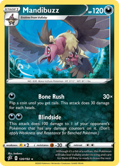 Mandibuzz #120/192 Rare (Reverse Holofoil) / Rebel Clash